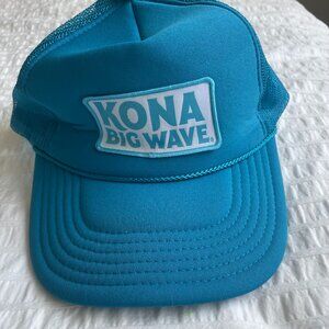 Kona Big Wave Mesh Back Trucker Hat in blue